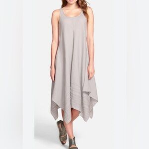Eileen Fisher Gray 100% Organic Linen Dress - Petite
